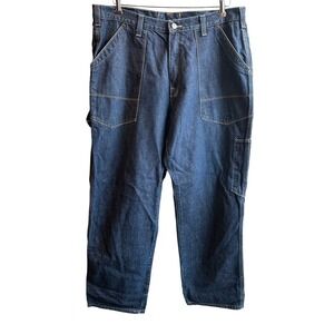 Vtg Y2K Blue Def Jam Baggy Jeans 38x34 Grunge‎ Skate Hip Hop Rap